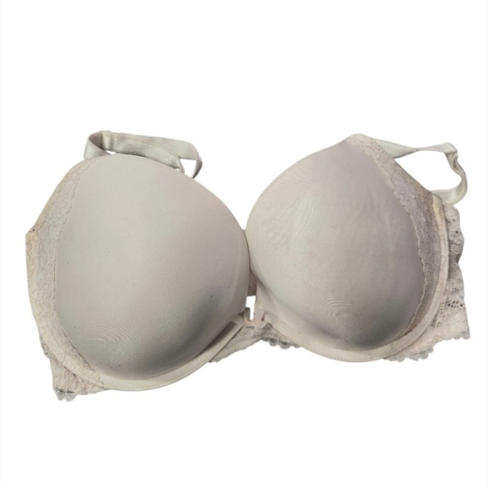 Victoria's Secret Dream Angels Push-Up Bra 36DD White Lace Overlay Underwire